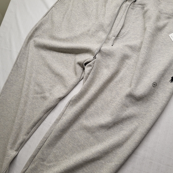 New Polo Ralph Lauren Jogger Sweatpants Mens 4XLT Gray Tapered Drawstring Logo - Picture 9 of 15